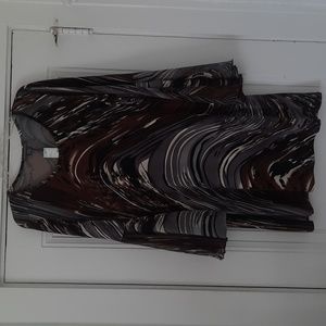 Dress bell sleeves retro print Covington brand